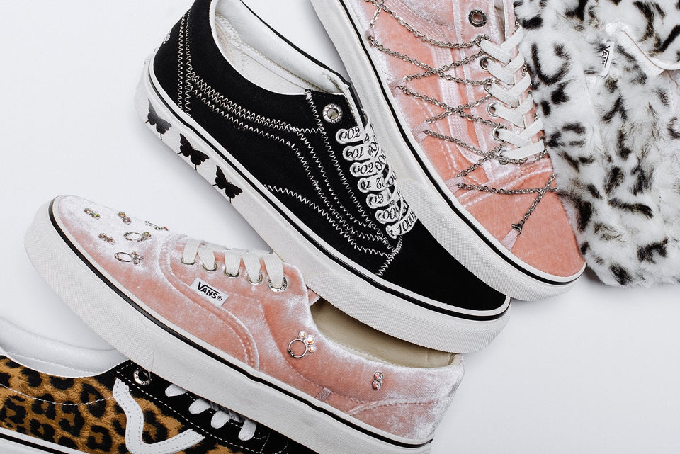 Vans x Sandy Liang Women's Classic Slip On Platform - Paws/True White